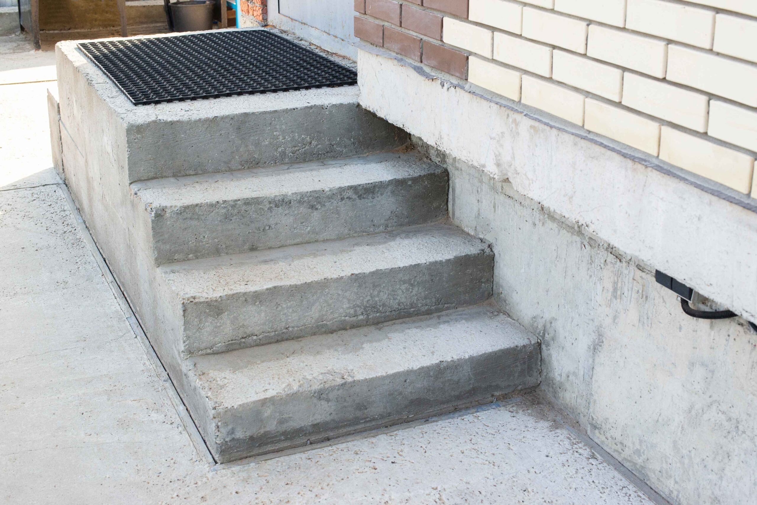 Concrete Islands Dumpster Pads Stairs