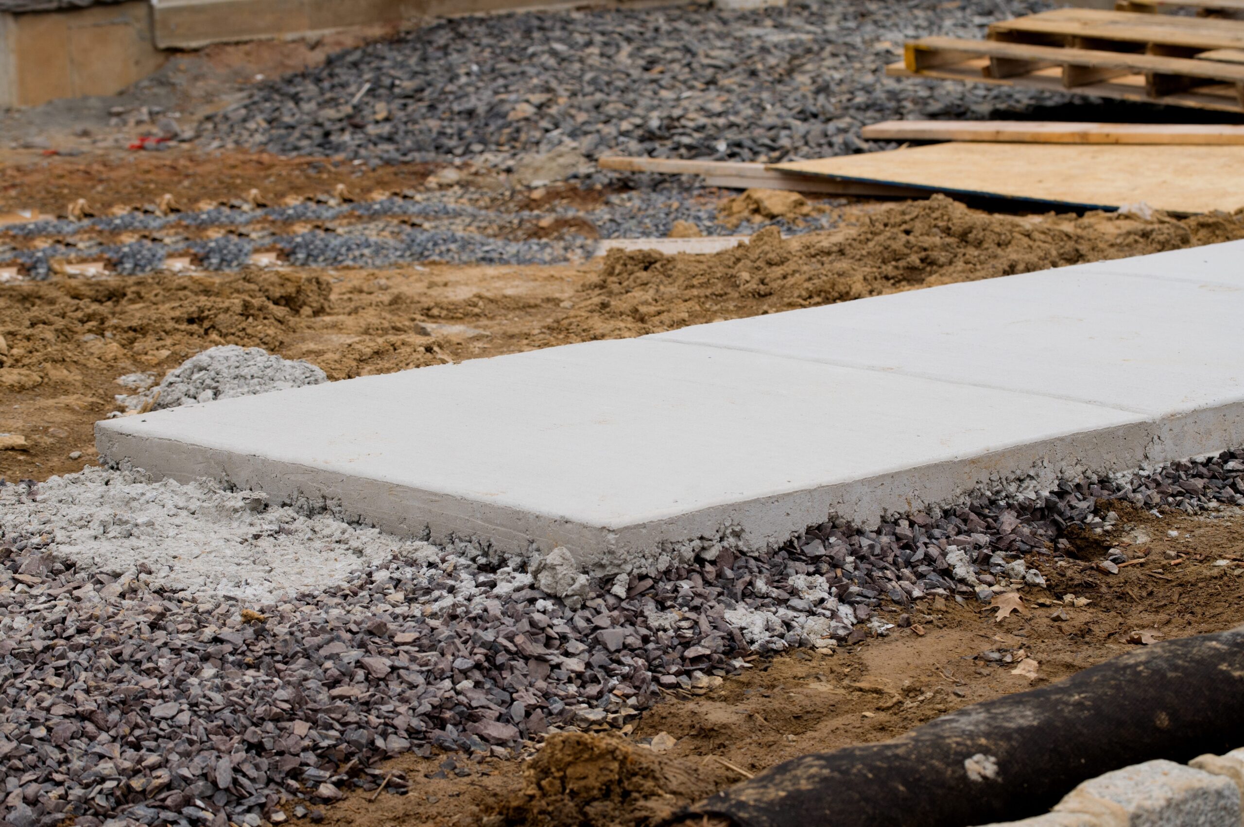 Concrete sidewalk