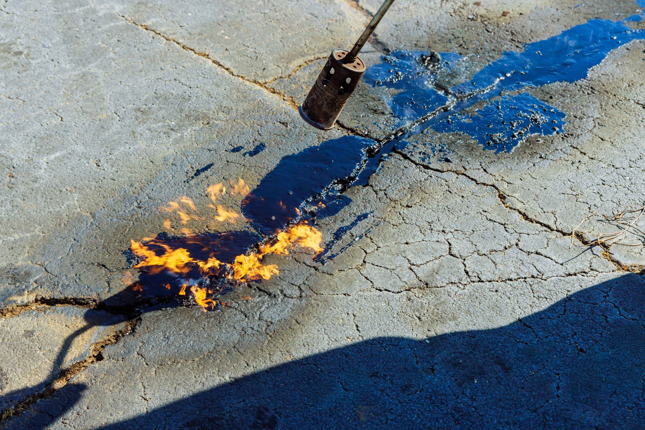 Parking Lot Crack Sealing