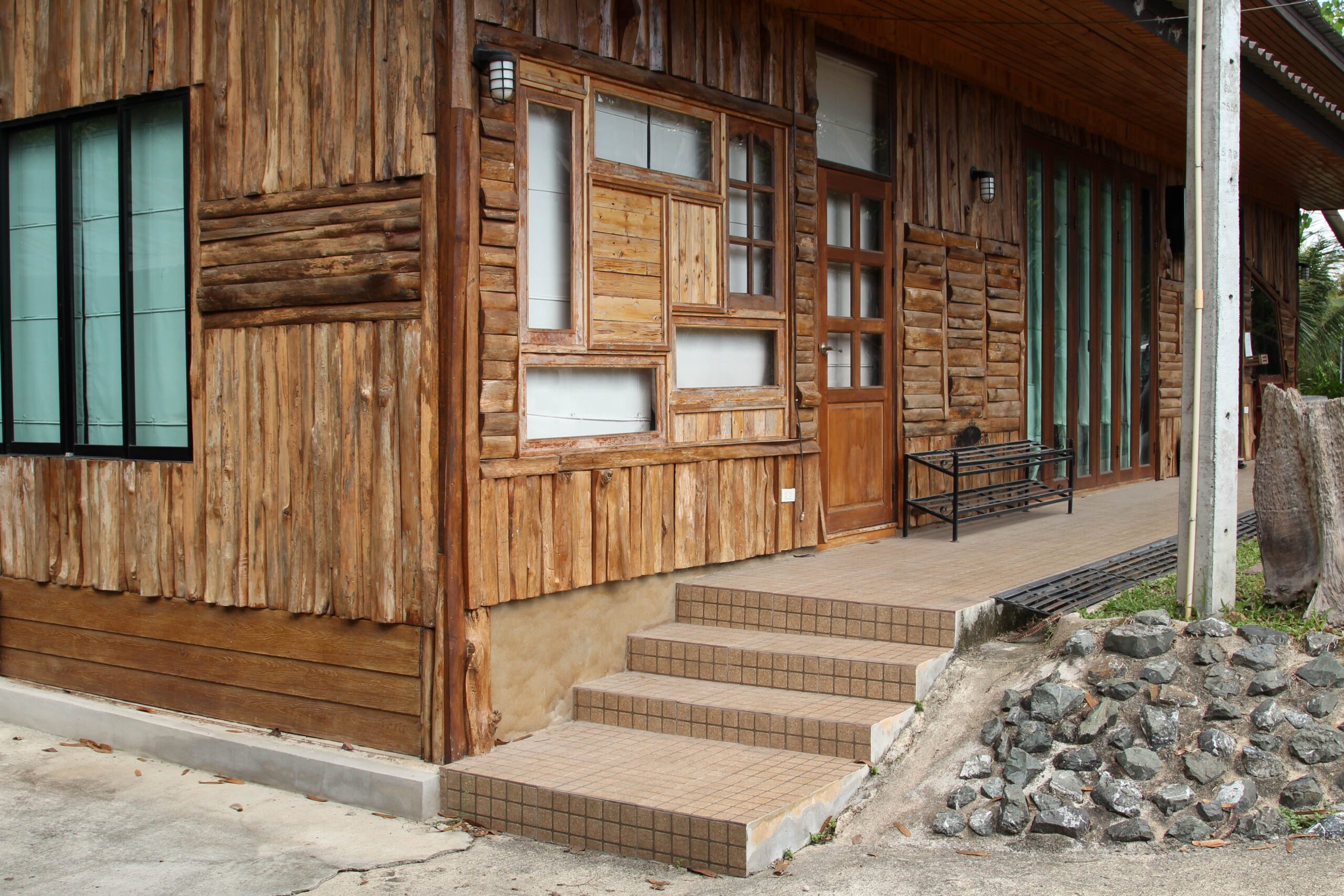 Concrete island and Stair