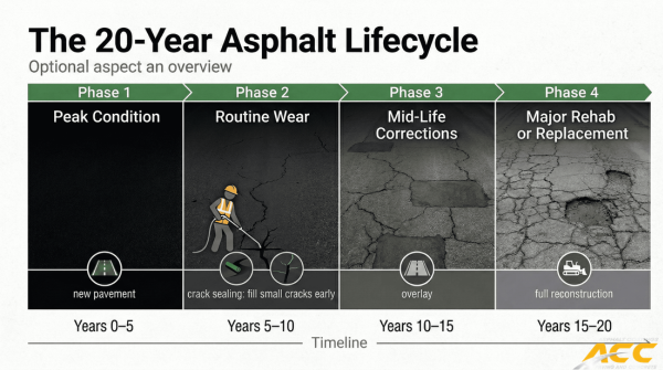 The 20-Year Lifecycle of a Commercial Asphalt Parking Lot