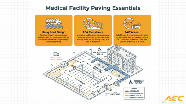 Asphalt Paving Considerations for Medical and High-Traffic Facilities