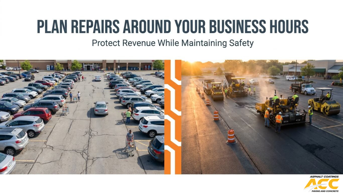 Planning Asphalt Repairs Around Peak Business Hours