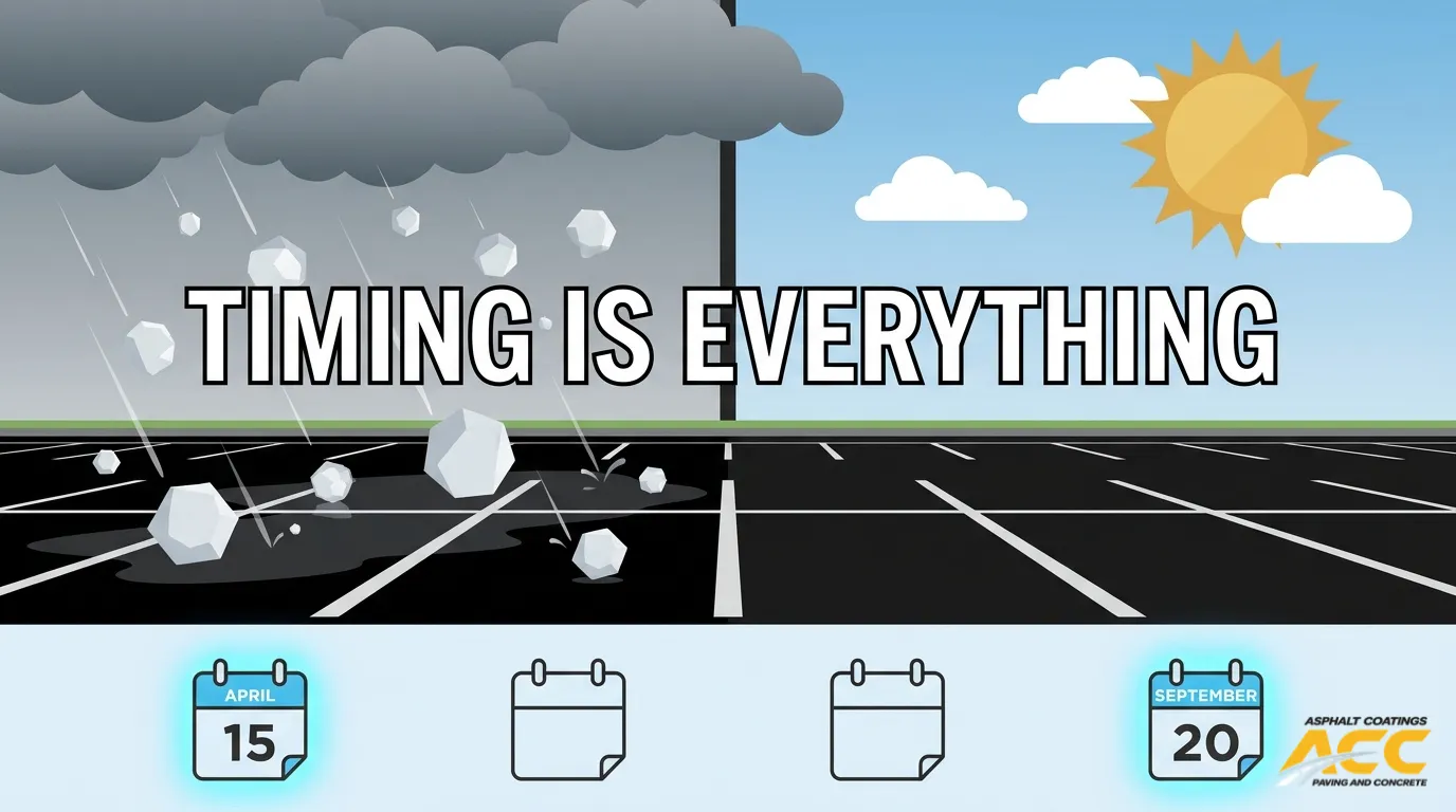 How Should You Schedule Commercial Sealcoating Around Colorado Springs’ Summer Hail Season?