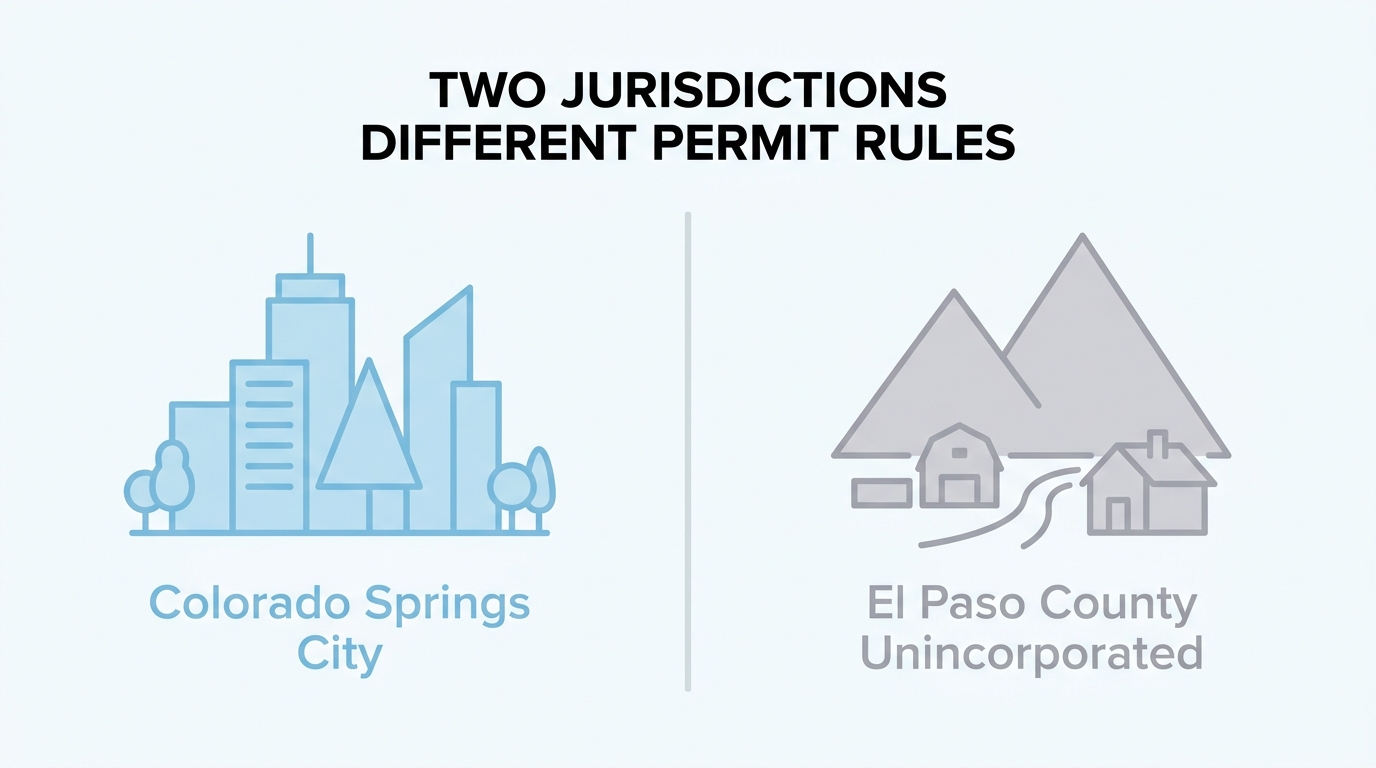 What Are the Differences in Commercial Paving Permits Between Colorado Springs and Unincorporated El Paso County?