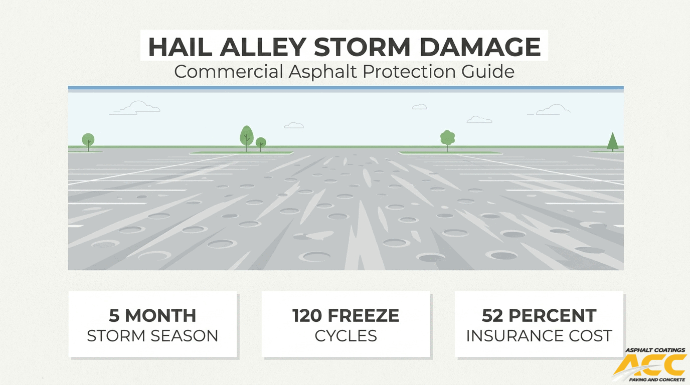 How Does Hail Alley Storm Season Damage Commercial Asphalt in Colorado Springs?