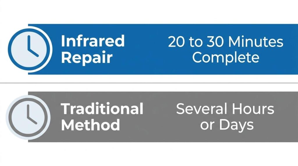 Infrared repair versus traditional asphalt repair timeline