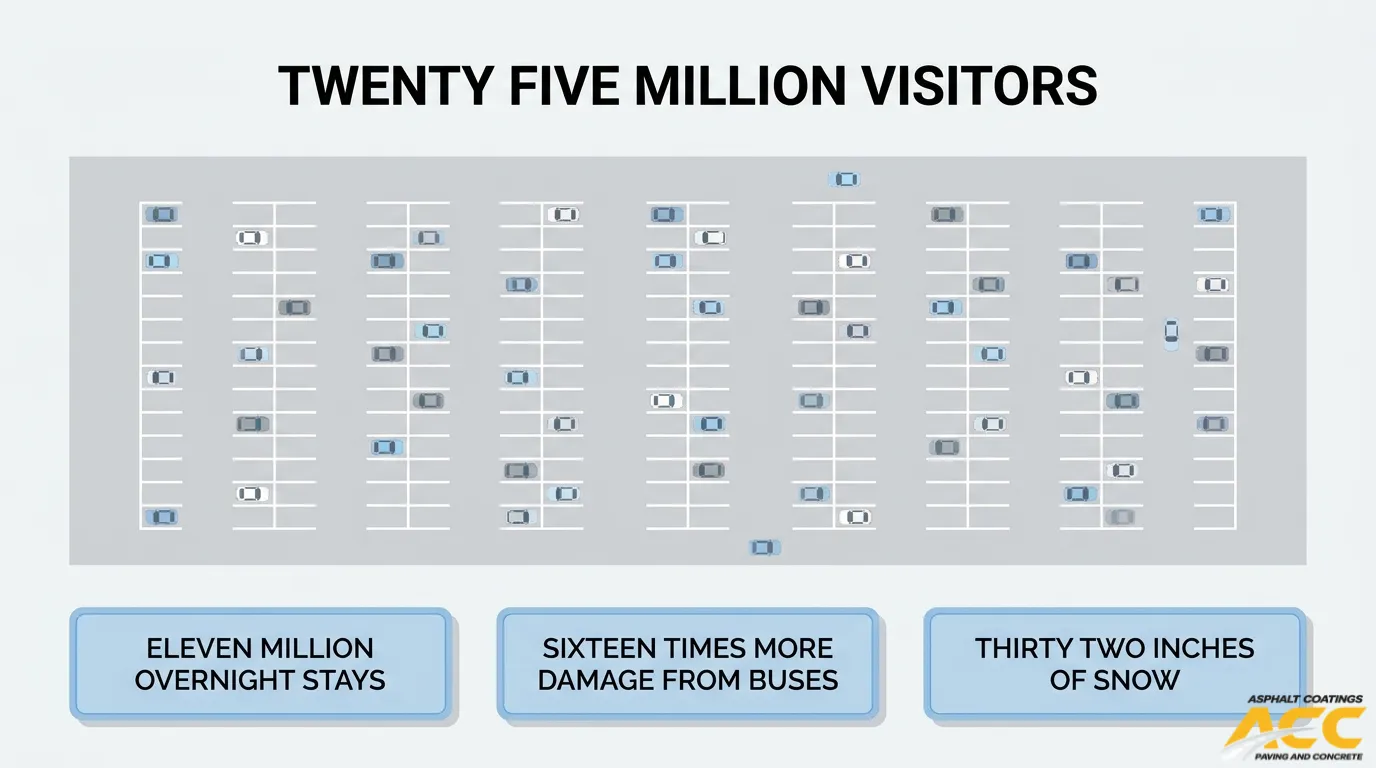 How Does Pikes Peak Region Tourism Traffic Wear Down Hotel and Resort Parking Lots?
