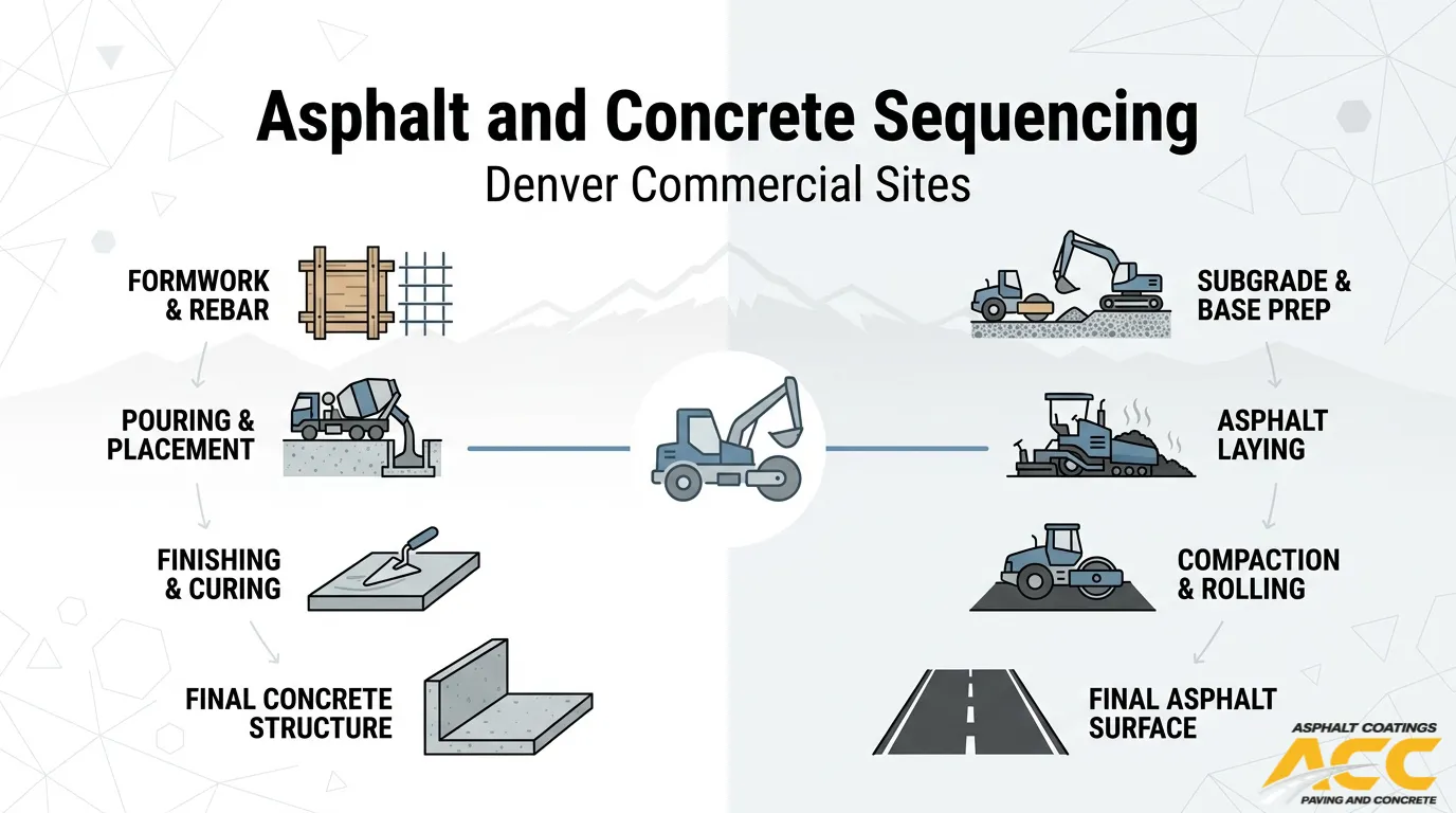 Denver Commercial Asphalt & Concrete Sequencing Guide