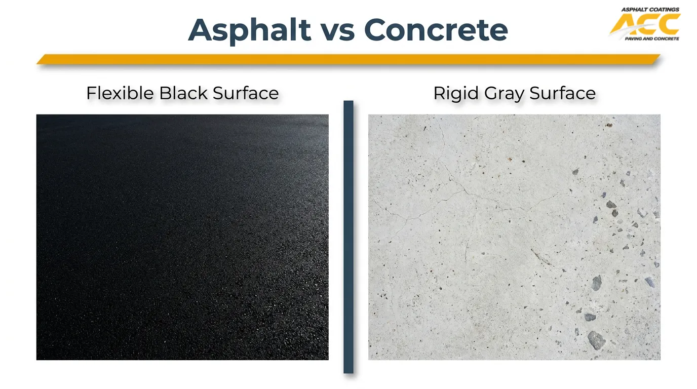 What Are the Differences Between Asphalt and Concrete Paving?