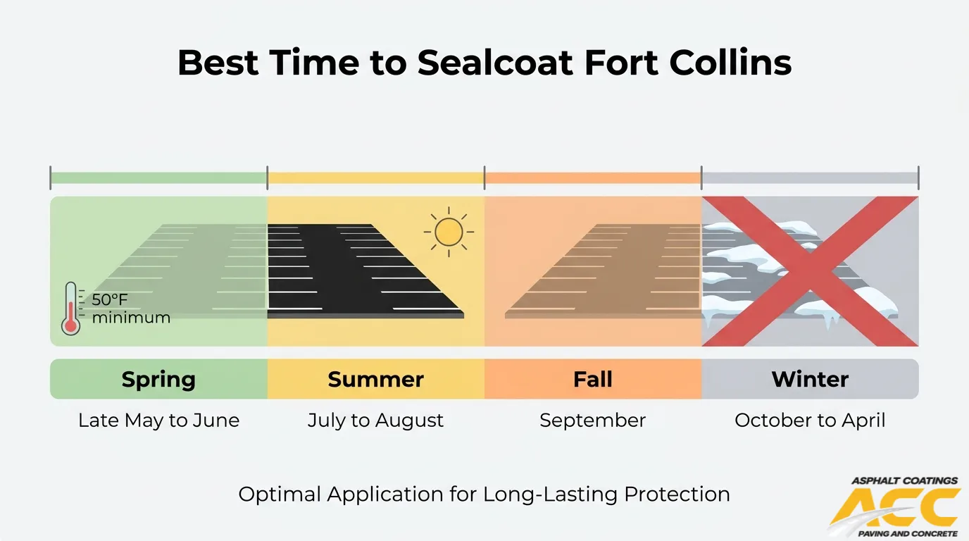 Best Time of Year to Sealcoat a Commercial Parking Lot in Fort Collins