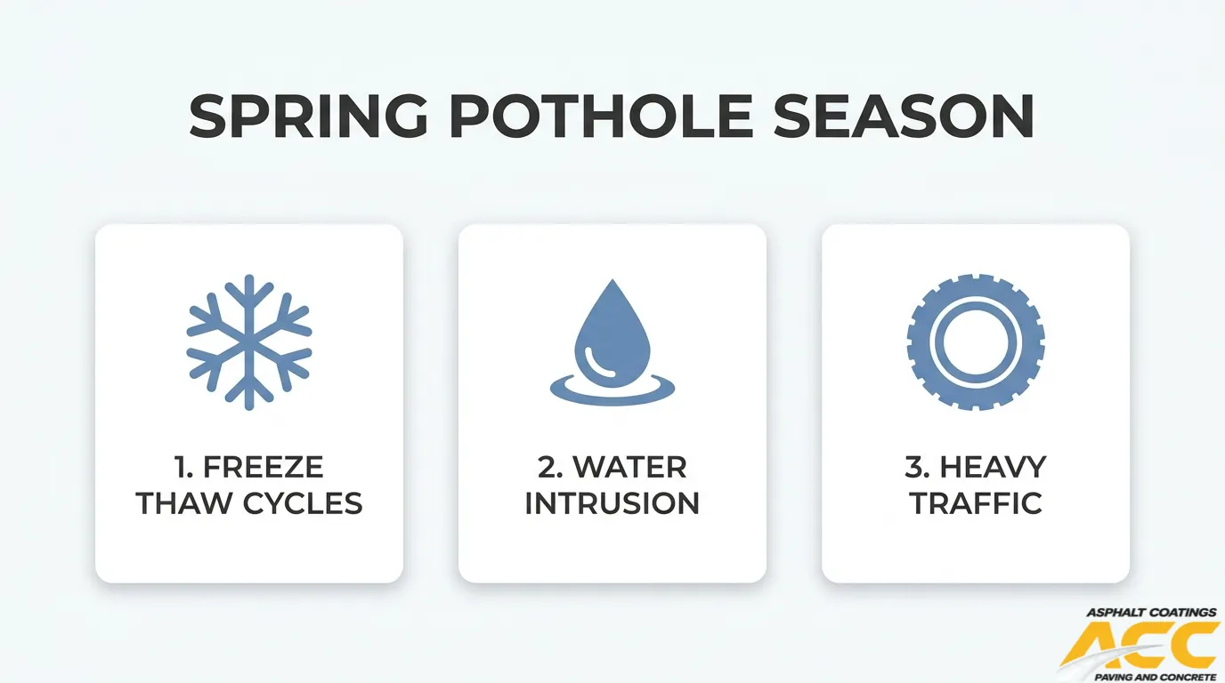 Why Does Denver’s Spring “Pothole Season” Wreck Commercial Pavement?