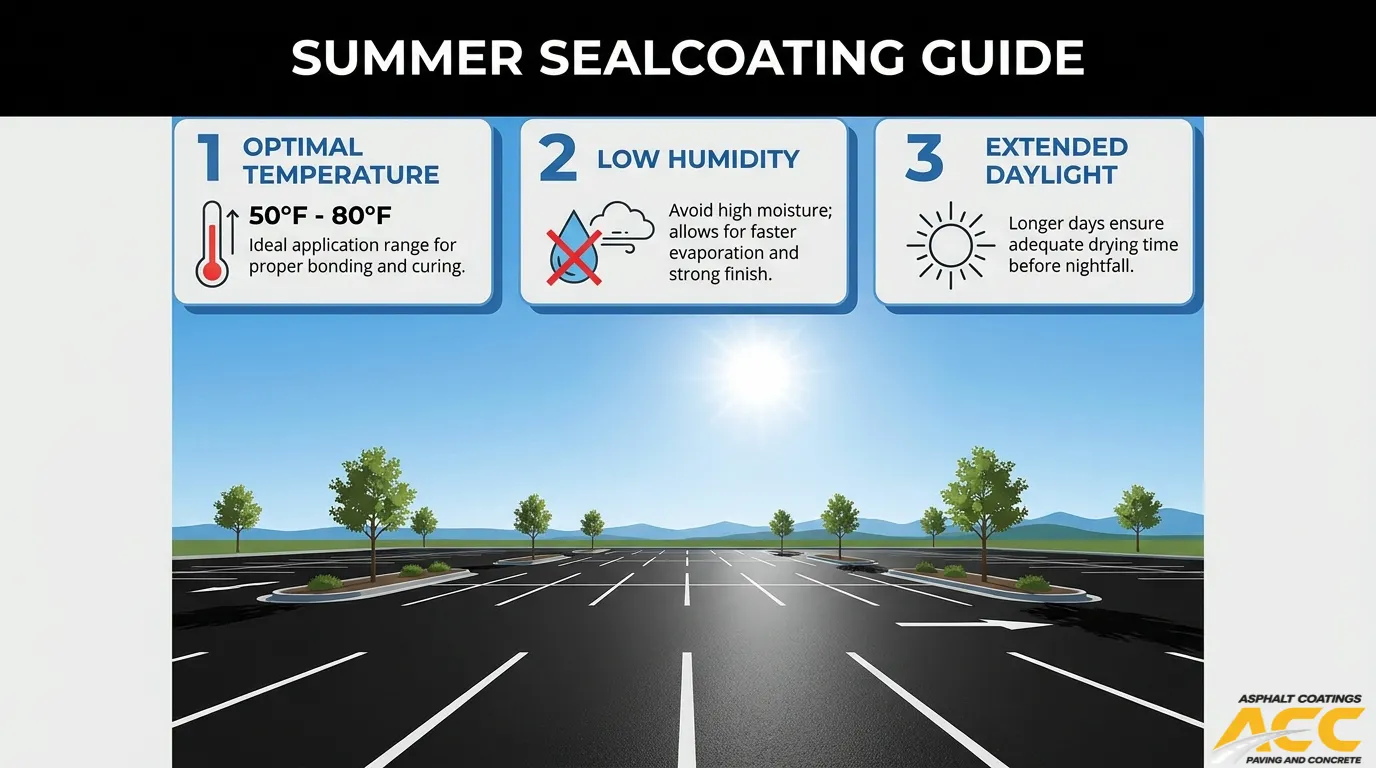 Why Is Summer the Best Time to Sealcoat a Commercial Parking Lot in Fort Collins?