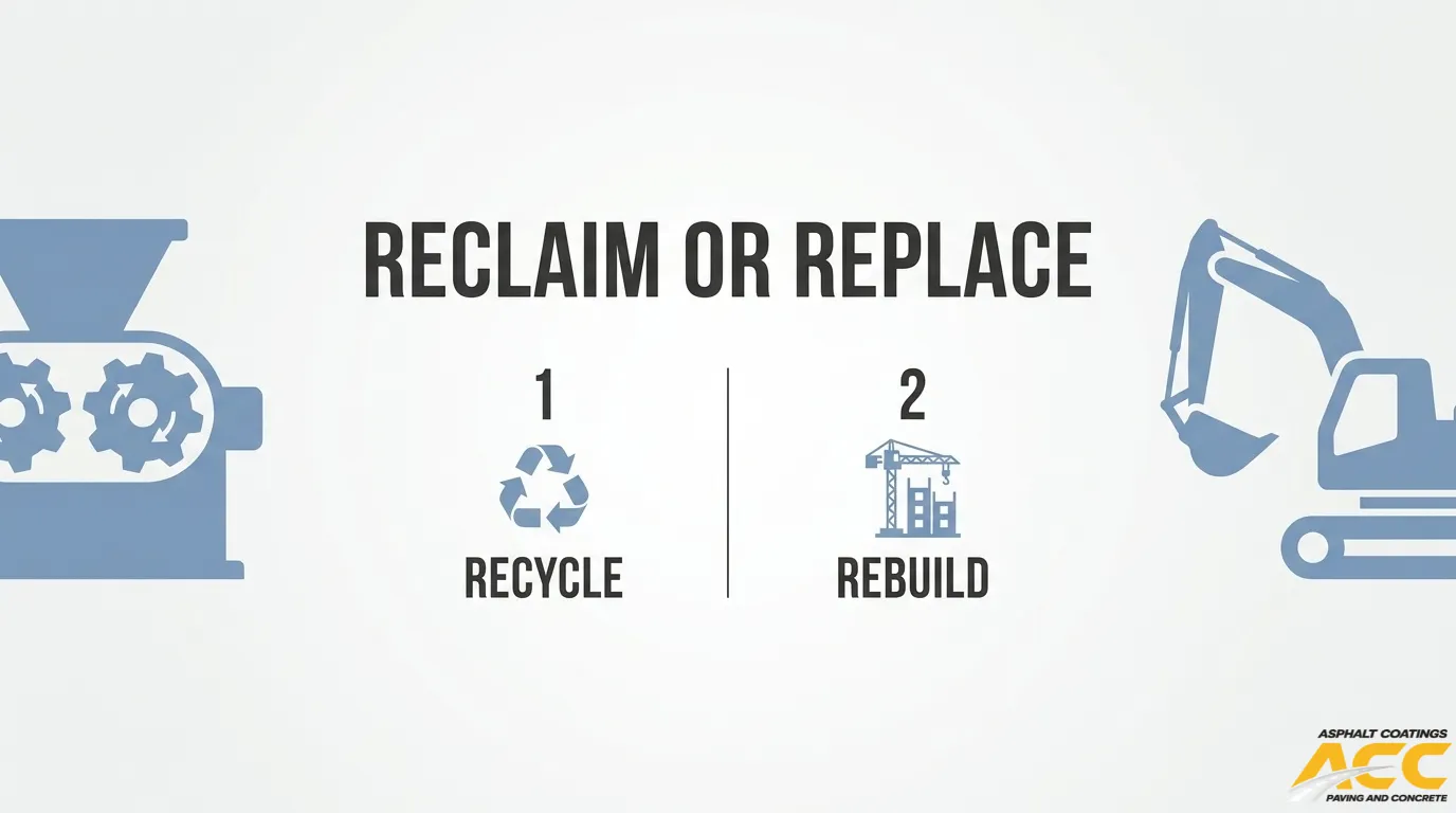 How Should You Decide Between Full-Depth Reclamation and Full Replacement for a Failing Parking Lot?